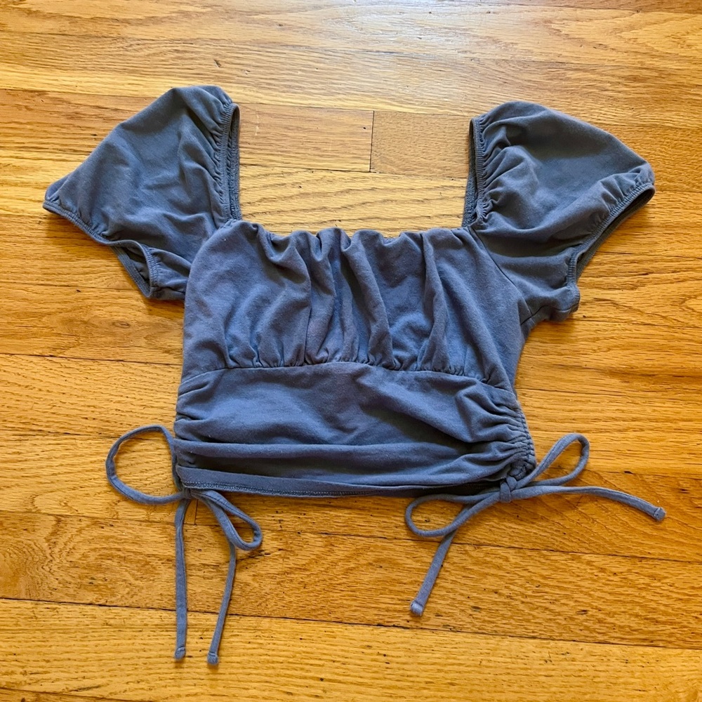 Hollister Cinched Tie Up Crop Top
